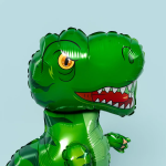 Шар (28''/71 см) Фигура 3D, Динозавр Тираннозавр, Зеленый, 1 шт. в уп., 26073