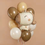 Шар (31''/79 см) Фигура, Милый единорог, Бежевый, Сатин, 1 шт., 26655