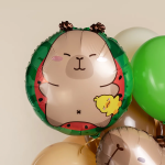 Шар (23''/58 см) Фигура, Капибара с утенком, 1 шт. в уп., 26915P