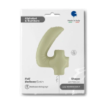 Шар (40''/102 см) Цифра, 4, Оливковый, Сатин, 1 шт. в уп., 400400SOGR-P