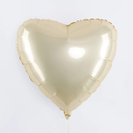 Шар (18''/46 см) Сердце, Золото, Сатин, 1 шт., 201500SPG