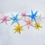 Шар 3D (40''/102 см) Звезда, Составная, Серебро, 1 шт. в уп., 60042