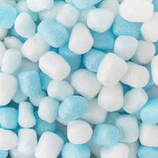 Шарики пенопласт, Маршмэллоу, Цветной микс, Голубой/Белый, Макарунс, 20-25 мм, 10 гр., 6233546