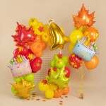 Шар (28''/71 см) Фигура, Кленовый лист, Зеленый, 1 шт., 26753