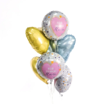 Шар (19''/48 см) Сердце, Нежно-голубой, 1 шт., 758076