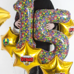 Шар (34''/86 см) Цифра, 5 Game Party, 1 шт. в уп., 501555