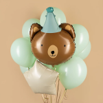 Шар (27''/69 см) Фигура, Мишка в колпачке, 1 шт., 24761