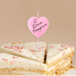 Свеча Сердце, Воздушное сердце, на шпажке, Розовый, 4,2 + 4,8 см, 1 шт. с держат., 5125