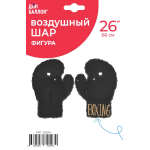 Шар (26''/66 см) Фигура, Боксерская перчатка, Черный, 1 шт. в уп., 26694