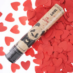 Пневмохлопушка (12/30 см), Панда, Сердца тишью, Красный, 1 шт., 823143