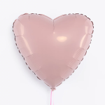 Шар (19''/48 см) Сердце, Пыльная роза, 1 шт., 224739