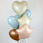 Шар (18''/46 см) Сердце, Светло-голубой, Сатин, 1 шт., 23431