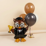 Шар (31''/79 см) Фигура, Сова Выпускник, 1 шт. в уп., 25059