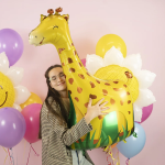 Шар 3D (47''/119 см) Фигура на подставке, Жираф, 1 шт. в уп., 23474