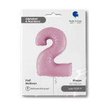 Шар (40''/102 см) Цифра, 2, Розовый, 1 шт. в уп., 072PP-P