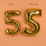 Шар (40''/102 см) Цифра, 5 Slim, Золото, 1 шт. в уп., B901915O