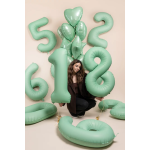 Шар (40''/102 см) Цифра, 1 Slim, Мятный, Матовый, 1 шт., 901911MM