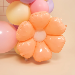 Шар (30''/76 см) Цветок, Ромашка (надув воздухом), Нежно-розовый, 1 шт., 23699