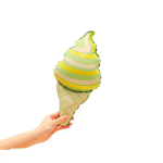 Шар с клапаном (17''/43 см) Мини-фигура, Мороженое, Мятный, Сатин, 1 шт., 25065