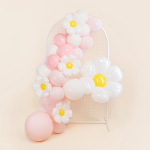 Шар (43''/109 см) Цветок, Ромашка, Белый, 1 шт. в уп., 19782P