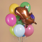 Шар (26''/66 см) Фигура, Капибара на вечеринке, 1 шт., 26967