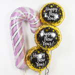 Шар (39''/99 см) Фигура, Леденец трость, Розовый, 1 шт., 901844RS