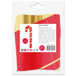 Шар (29''/74 см) Фигура, Леденец трость (надув воздухом), Красный/Золото, 1 шт. в уп., 25028P