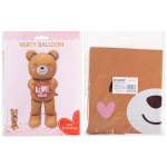Шар (61''/155 см) Фигура 3D, Мишка с сердцем, 1 шт. в уп., 27411