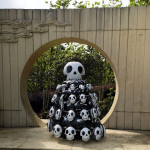 Шар (44''/112 см) Фигура 3D, Черепа на Хэллоуин, 1 шт. в уп., 24699