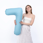 Шар (40''/102 см) Цифра, 7 Slim, Светло-голубой, Матовый, 1 шт. в уп., B901917MAB