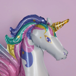 Шар 3D (55''/140 см) Фигура на подставке, Нежный единорог, Градиент, 1 шт. в уп., 25022