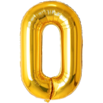 Шар (50''/127 см) Цифра, 0 XXL, Золото, 1 шт. в уп., 131160