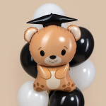 Шар (30''/76 см) Фигура, Мишка Выпускник, 1 шт., 25060