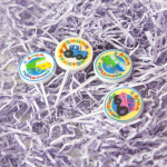 Свечи Круг, Синий трактор, 6,5 см, 5 шт. с держат., 501628