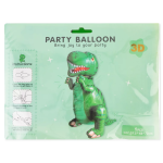 Шар (28''/71 см) Фигура 3D, Динозавр Тираннозавр, Зеленый, 1 шт. в уп., 26073