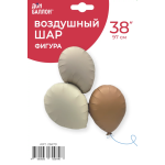 Шар (38''/97 см) Фигура, Воздушные шары, Сатин, 1 шт. в уп., 26679