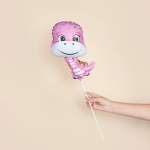 Шар (15''/38 см) Мини-фигура, Динозаврик Девочка, 1 шт., 943173