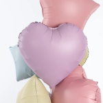 Шар (18''/46 см) Сердце, Сиреневый, Сатин, 1 шт., 27185