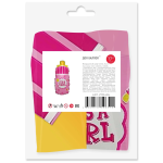 Шар с клапаном (17''/43 см) Мини-фигура, Бутылочка для малышки, Розовый, 5 шт. в уп. (цв.этик.), 27314S5