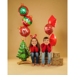 Шар 3D (32''/81 см) Фигура на подставке, Новогодняя елочка, Ярко-зеленый, 1 шт., 25318