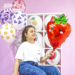 Шар (28''/71 см) Фигура, Клубника, 1 шт., 15480