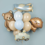 Шар (35''/89 см) Фигура, Мишка, Сатин, 1 шт. в уп., 26336P