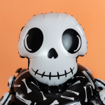 Шар (44''/112 см) Фигура 3D, Черепа на Хэллоуин, 1 шт. в уп., 24699