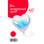 Шар (40''/102 см) Сердце, Жемчужный, Хамелеон, 1 шт. в уп., 24969