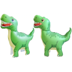 Шар (24''/61 см) Фигура 3D, Динозавр Тираннозавр, Зеленый, 1 шт., 27112