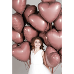 Шар (19''/48 см) Сердце, Мокко, 1 шт., 940639