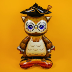 Шар 3D (46''/117 см) Фигура на подставке, Сова Выпускник, 1 шт. в уп., 24575