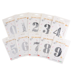 Шар (40''/102 см) Цифра, 6, Серебро, Металлик, 1 шт. в уп., 24096