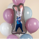 Шар (30''/76 см) Фигура, Зайка Полицейский, 1 шт., 27668