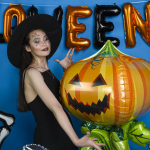 Шар 3D (56''/142 см) Фигура, Тыква на Хэллоуин, 1 шт. в уп., 74070-P